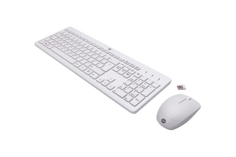 Zestaw klawiatura + mysz HP 230 Wireless Mouse and Keyboard Combo bezprzewodowe białe 3L1F0AA Hewlett-Packard Zestaw klawiatura + mysz HP 230 Wireless Mouse and Keyboard Combo bezprzewodowe białe 3L1F0AA Hewlett-Packard