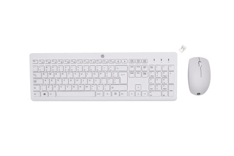 Zestaw klawiatura + mysz HP 230 Wireless Mouse and Keyboard Combo bezprzewodowe białe 3L1F0AA Hewlett-Packard Zestaw klawiatura + mysz HP 230 Wireless Mouse and Keyboard Combo bezprzewodowe białe 3L1F0AA Hewlett-Packard