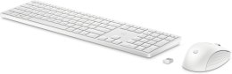 Zestaw klawiatura + mysz HP 650 Wireless Keyboard and Mouse Combo bezprzewodowe białe 4R016AA Hewlett-Packard