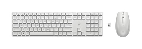 Zestaw klawiatura + mysz HP 650 Wireless Keyboard and Mouse Combo bezprzewodowe białe 4R016AA Hewlett-Packard Zestaw klawiatura + mysz HP 650 Wireless Keyboard and Mouse Combo bezprzewodowe białe 4R016AA Hewlett-Packard