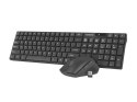 Zestaw klawiatura + mysz membranowa NATEC Stingray NZB-1440 (USB (Radio 2.4 GHz); (US); kolor czarny; optyczna; 1600 DPI, 800 DP NATEC