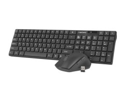 Zestaw klawiatura + mysz membranowa NATEC Stingray NZB-1440 (USB (Radio 2.4 GHz); (US); kolor czarny; optyczna; 1600 DPI, 800 DP NATEC