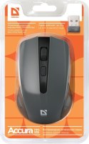 DEFENDER MYSZ BEZPRZEWODOWA ACCURA MM-935 RF SZARA OPTICAL 1600DPI 4P 52936 Defender