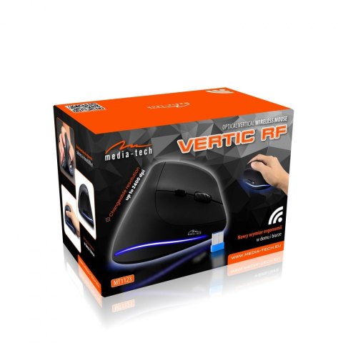 MEDIA-TECH MYSZ PIONOWA BEZPRZEWODOWA OPTYCZNA VERTIC RF MT1123 Media tech MEDIA-TECH MYSZ PIONOWA BEZPRZEWODOWA OPTYCZNA VERTIC RF MT1123 Media tech