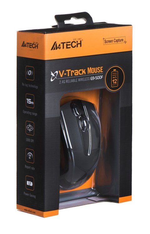 Mysz A4 TECH V-track G9-500F-1 A4TMYS40974 (optyczna; 2000 DPI; kolor czarny) A4 TECH Mysz A4 TECH V-track G9-500F-1 A4TMYS40974 (optyczna; 2000 DPI; kolor czarny) A4 TECH