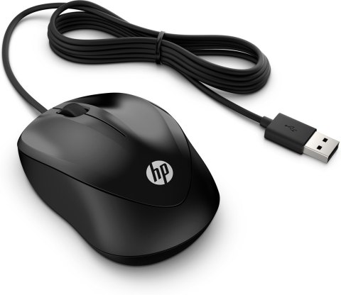 Mysz HP 1000 Wired Optical Mouse with 3 Buttons and 1000 DPI przewodowa czarna 4QM14AA Hewlett-Packard Mysz HP 1000 Wired Optical Mouse with 3 Buttons and 1000 DPI przewodowa czarna 4QM14AA Hewlett-Packard