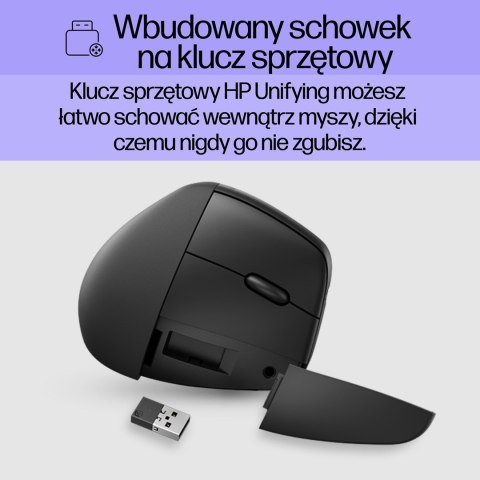 Mysz HP 920 Ergonomic Vertical Mouse Black bezprzewodowa czarna Hewlett-Packard Mysz HP 920 Ergonomic Vertical Mouse Black bezprzewodowa czarna Hewlett-Packard