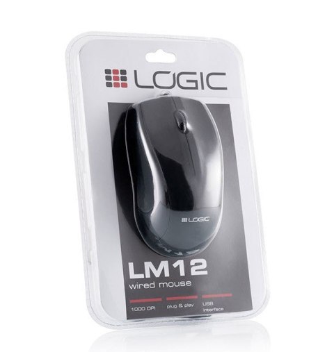 Mysz MODECOM LM12 M-LC-LM12 (optyczna; 1000 DPI; kolor czarny) MODECOM Mysz MODECOM LM12 M-LC-LM12 (optyczna; 1000 DPI; kolor czarny) MODECOM