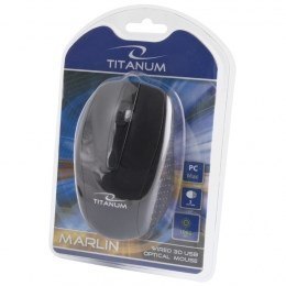 Mysz TITANUM Marlin 3D TM110K (optyczna; 1000 DPI; kolor czarny TITANUM Mysz TITANUM Marlin 3D TM110K (optyczna; 1000 DPI; kolor czarny TITANUM