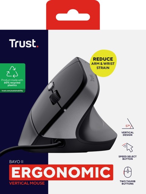 Mysz TRUST BAYO II ERGONOMIC MOUSE BLK (25144) Trust Mysz TRUST BAYO II ERGONOMIC MOUSE BLK (25144) Trust