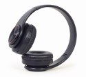GEMBIRD SŁUCHAWKI STEREOFONICZNE LED BLUETOOTH CZARNE + MIKROFON + REGULACJA GEMBIRD