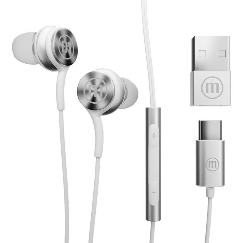 MAXELL XC1 Słuchawki przewodowe USB-C connector białe Maxell MAXELL XC1 Słuchawki przewodowe USB-C connector białe Maxell