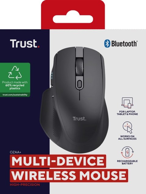 Mysz Bezprzewodowa Trust OZAA+ MULTI-CONNECT czarna (24820) Trust Mysz Bezprzewodowa Trust OZAA+ MULTI-CONNECT czarna (24820) Trust