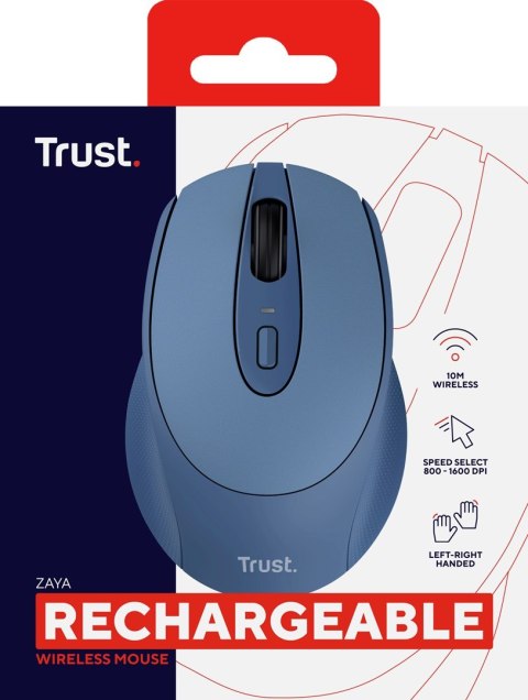 Mysz TRUST ZAYA Wireless Rechargeable Mouse BLUE (25039) Trust Mysz TRUST ZAYA Wireless Rechargeable Mouse BLUE (25039) Trust