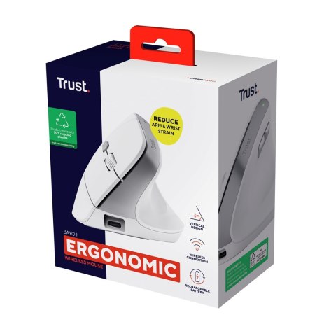 Mysz Trust BAYO II ERGONOMIC WIRELESS White Trust Mysz Trust BAYO II ERGONOMIC WIRELESS White Trust