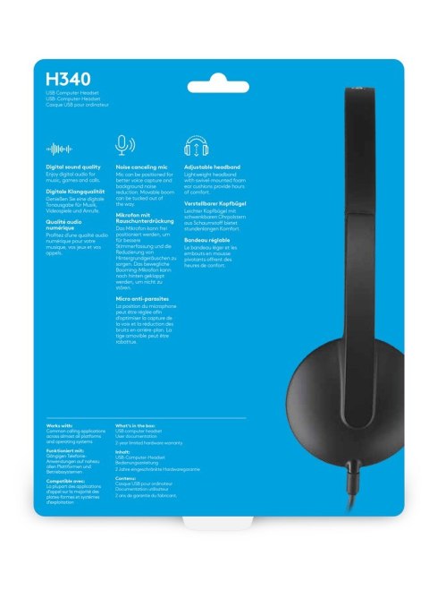 Słuchawki Logitech H340 981-000475 (kolor czarny) Logitech Słuchawki Logitech H340 981-000475 (kolor czarny) Logitech