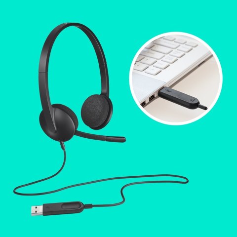 Słuchawki Logitech H340 981-000475 (kolor czarny) Logitech Słuchawki Logitech H340 981-000475 (kolor czarny) Logitech
