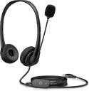 Słuchawki z mikrofonem HP Stereo USB Headset G2 przewodowe czarne 428H5AA Hewlett-Packard