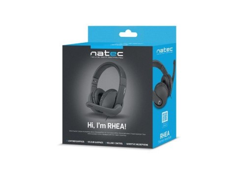 Słuchawki z mikrofonem NATEC Rhea NSL-1452 (kolor czarny) NATEC Słuchawki z mikrofonem NATEC Rhea NSL-1452 (kolor czarny) NATEC