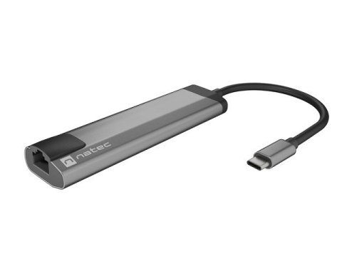 NATEC MULTIPORT FOWLER GO USB-C -> HUB USB 3.0 X2, HDMI 4K, USB-C PD, RJ45 NMP-1985 NATEC NATEC MULTIPORT FOWLER GO USB-C -> HUB USB 3.0 X2, HDMI 4K, USB-C PD, RJ45 NMP-1985 NATEC