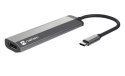 NATEC MULTIPORT FOWLER SLIM USB-C->HUB USB 3.0 X2, HDMI 4K, USB-C PD NMP-1984 NATEC