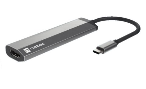 NATEC MULTIPORT FOWLER SLIM USB-C->HUB USB 3.0 X2, HDMI 4K, USB-C PD NMP-1984 NATEC NATEC MULTIPORT FOWLER SLIM USB-C->HUB USB 3.0 X2, HDMI 4K, USB-C PD NMP-1984 NATEC