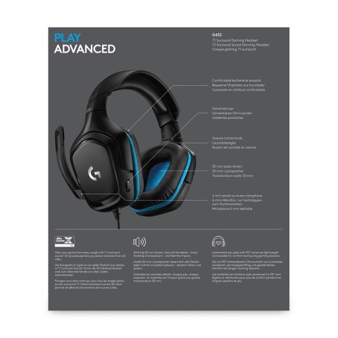 Słuchawki z mikrofonem Logitech 981-000770 (kolor czarny) (WYPRZEDAŻ) Logitech Słuchawki z mikrofonem Logitech 981-000770 (kolor czarny) (WYPRZEDAŻ) Logitech
