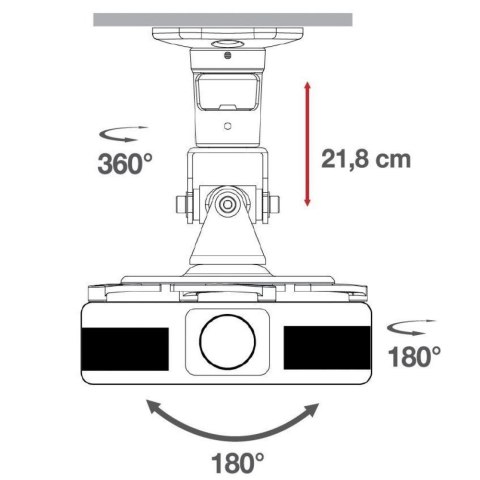 TECHLY UCHWYT DO PROJEKTORA SUFITOWY 22CM 10KG BIA TECHly TECHLY UCHWYT DO PROJEKTORA SUFITOWY 22CM 10KG BIA TECHly