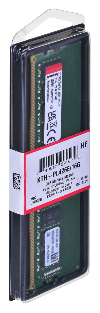 Pamięć Kingston dedykowana do HPE/HP 16GB DDR4-2666Mhz ECC Module Kingston Pamięć Kingston dedykowana do HPE/HP 16GB DDR4-2666Mhz ECC Module Kingston