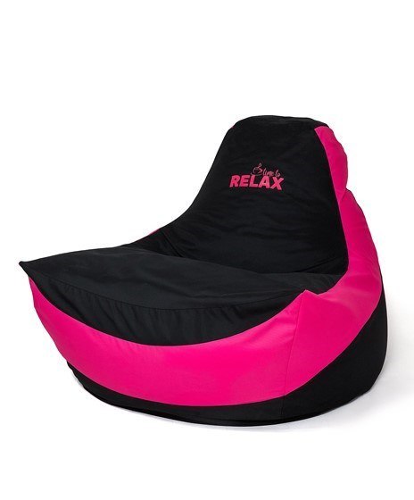 Pufa worek sako BOLID czarny-różowy XXL 140x100 Go Gift Pufa worek sako BOLID czarny-różowy XXL 140x100 Go Gift