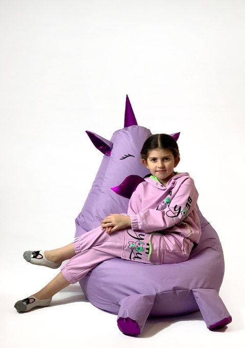 Pufa worek sako JEDNOROŻEC Z USTAMI fiolet XL 130x90 Go Gift Pufa worek sako JEDNOROŻEC Z USTAMI fiolet XL 130x90 Go Gift