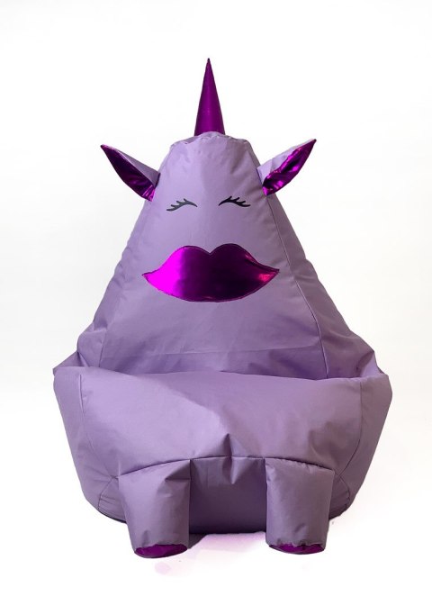 Pufa worek sako JEDNOROŻEC Z USTAMI fiolet XXL 140x100 Go Gift Pufa worek sako JEDNOROŻEC Z USTAMI fiolet XXL 140x100 Go Gift