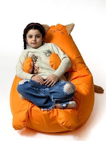 Pufa worek sako KOTEK pomarańczowy XL 130x90 Go Gift Pufa worek sako KOTEK pomarańczowy XL 130x90 Go Gift