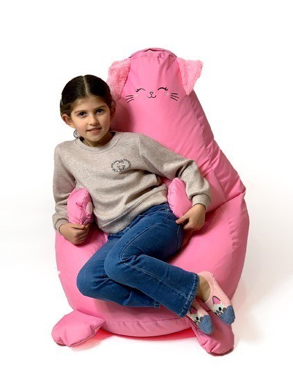 Pufa worek sako KOTEK różowy XL 130x90 Go Gift Pufa worek sako KOTEK różowy XL 130x90 Go Gift