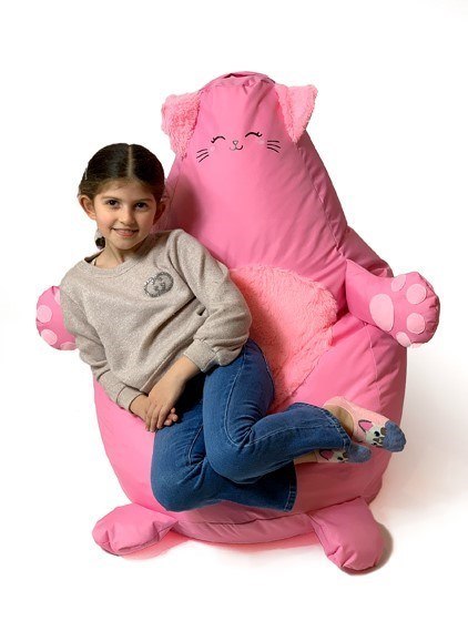 Pufa worek sako KOTEK różowy XL 130x90 Go Gift Pufa worek sako KOTEK różowy XL 130x90 Go Gift