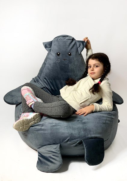 Pufa worek sako KOTEK szary XL 130x90 Go Gift Pufa worek sako KOTEK szary XL 130x90 Go Gift
