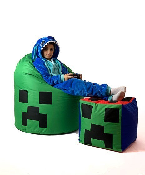 Pufa worek sako MINECRAFT zielony XXL 110x90 Go Gift Pufa worek sako MINECRAFT zielony XXL 110x90 Go Gift