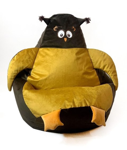 Pufa worek sako SOWA brąz-złoty L 105x80 Go Gift Pufa worek sako SOWA brąz-złoty L 105x80 Go Gift