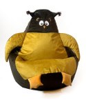 Pufa worek sako SOWA brąz-złoty XL 130x90 Go Gift