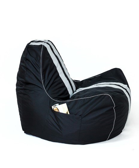 Pufa worek sako FERRARI czarny-biały XXL 140x100 Go Gift Pufa worek sako FERRARI czarny-biały XXL 140x100 Go Gift