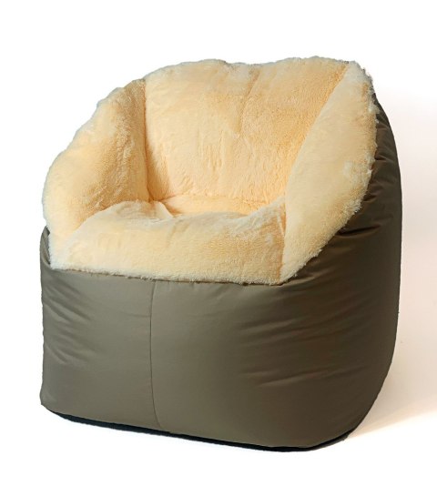 Pufa worek sako FLUFFY kremowy XXL 140x90 Go Gift Pufa worek sako FLUFFY kremowy XXL 140x90 Go Gift
