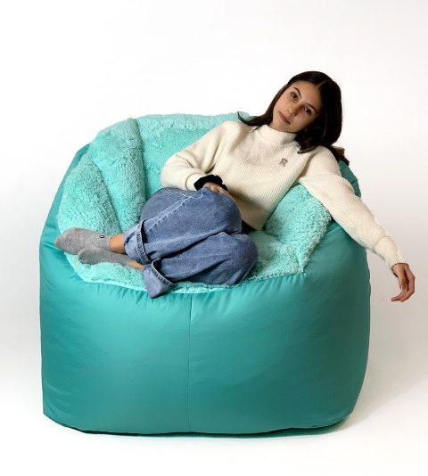 Pufa worek sako FLUFFY miętowy XXL -140x90 Go Gift Pufa worek sako FLUFFY miętowy XXL -140x90 Go Gift
