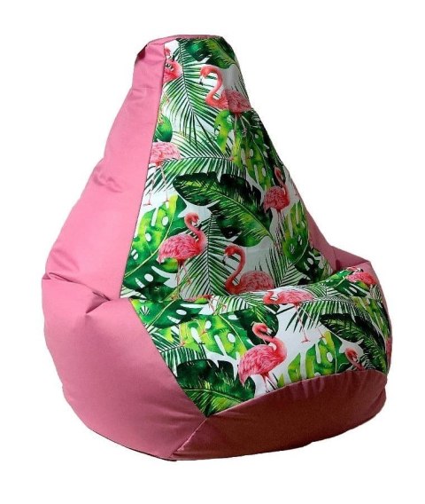 Pufa worek sako GRUSZA DRUK róż-flaming XL 130x90 Go Gift Pufa worek sako GRUSZA DRUK róż-flaming XL 130x90 Go Gift