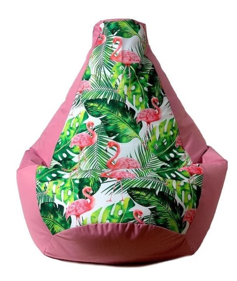 Pufa worek sako GRUSZA DRUK róż-flaming XXL 140x100 Go Gift Pufa worek sako GRUSZA DRUK róż-flaming XXL 140x100 Go Gift