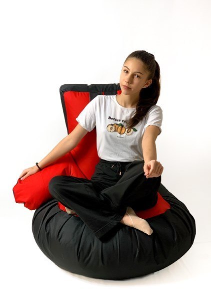 Pufa worek sako RĘKAWICA BOKSERSKA czarny-czerwony XXL 130x90 Go Gift Pufa worek sako RĘKAWICA BOKSERSKA czarny-czerwony XXL 130x90 Go Gift