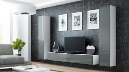 Witryna VIGO pełna'180' 180/40/30 biały/szary poł Cama MEBLE