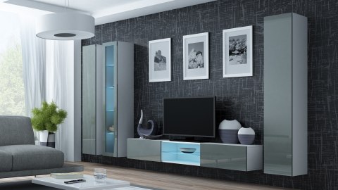 Witryna VIGO pełna'180' 180/40/30 biały/szary poł Cama MEBLE Witryna VIGO pełna'180' 180/40/30 biały/szary poł Cama MEBLE