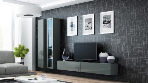 Witryna VIGO pełna'180' 180/40/30 szary/szary poł Cama MEBLE Witryna VIGO pełna'180' 180/40/30 szary/szary poł Cama MEBLE