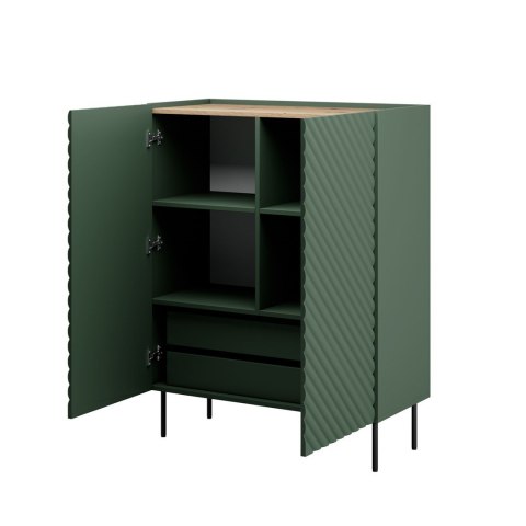 Regał 2D2SZ ONDA 98x45xH127 zieleń Cama MEBLE Regał 2D2SZ ONDA 98x45xH127 zieleń Cama MEBLE