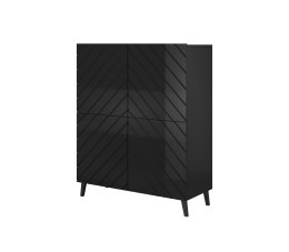 Regał ABETO 100,5x40xH121,5 czarny/czarny połysk Cama MEBLE